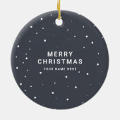 Eenvoudig minimalistisch | Aangepaste zakelijke Lo Keramisch Ornament (Achterkant)