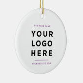 Eenvoudig minimalistisch | Aangepaste zakelijke Lo Keramisch Ornament (Rechts)