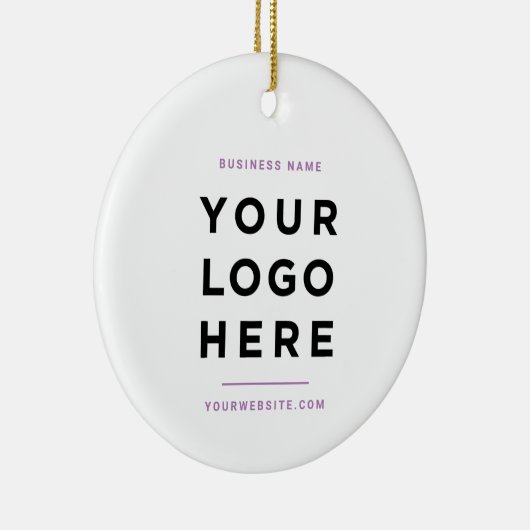 Eenvoudig minimalistisch | Aangepaste zakelijke Lo Keramisch Ornament (Rechts)