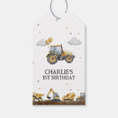 Eenvoudig minimalistisch aantal vrachtwagens cadeaulabel (Voorkant)