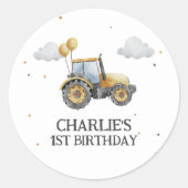 Eenvoudig minimalistisch aantal vrachtwagens ronde sticker (Voorkant)