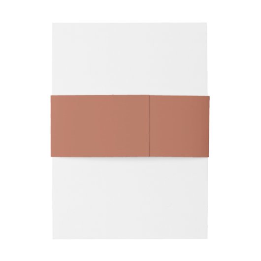 Eenvoudig minimalistisch aards terracotta monogram uitnodigingen wikkel (Achterkant Voorbeeld)