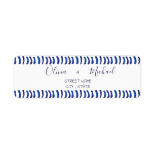 Eenvoudig minimalistisch adres van olieverf Verfbl Etiket