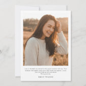 Eenvoudig Minimalistisch Afstudeer 2 Foto Script A Bedankkaart (Achterkant)