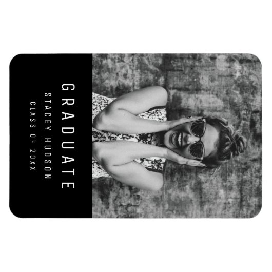 Eenvoudig minimalistisch Afstudeerder bekendmaking Magneet (Horizontaal)