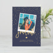 Eenvoudig minimalistisch Afstuderen fotoAfstuderen Aankondiging (Staand voorkant)