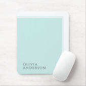 Eenvoudig minimalistisch asqua-kleurenblok muismat (Met muis)
