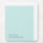 Eenvoudig minimalistisch asqua-kleurenblok muismat (Voorkant)