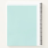 Eenvoudig minimalistisch asqua-kleurenblok notitieboek (Achterkant)