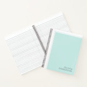 Eenvoudig minimalistisch asqua-kleurenblok notitieboek (Binnen)