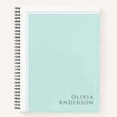 Eenvoudig minimalistisch asqua-kleurenblok notitieboek (Voorkant)