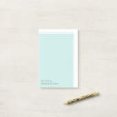 Eenvoudig minimalistisch asqua-kleurenblok post-it® notes (Op bureau)