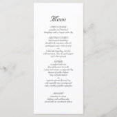 Eenvoudig minimalistisch avondmenu menu (Voorkant)