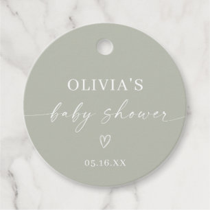 Eenvoudig minimalistisch Baby shower Bedankjes Labels