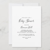 Eenvoudig minimalistisch Baby shower Kaart (Voorkant)