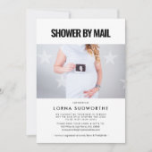 Eenvoudig minimalistisch Baby shower per mail foto Kaart (Voorkant)