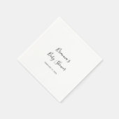 Eenvoudig minimalistisch Baby shower Servet (Hoek)