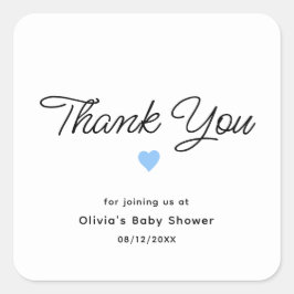 Eenvoudig minimalistisch Baby shower Vierkante Sticker