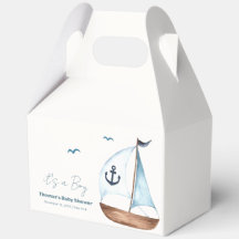 Eenvoudig minimalistisch Baby shower voor zeilboot