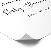 Eenvoudig minimalistisch Baby shower Welkom Poster (Hoek)