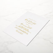 Eenvoudig minimalistisch Bachelorette Party Gold Folie Uitnodiging (Gedraaid)