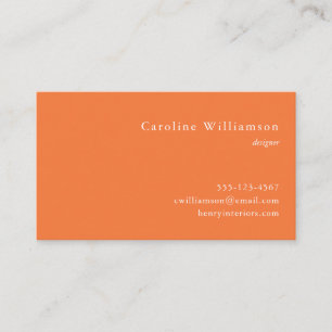 Eenvoudig Minimalistisch Basis Oranje Professionee Visitekaartje
