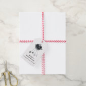 Eenvoudig minimalistisch BBQ Grill Baby shower Cadeaulabel (Met Touw)