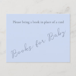 Eenvoudig minimalistisch Beau Blue Book voor Baby Briefkaart