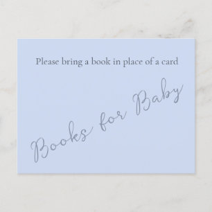 Eenvoudig minimalistisch Beau Blue Book voor Baby Briefkaart