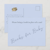 Eenvoudig minimalistisch Beau Blue Book voor Baby Briefkaart (Voorkant / Achterkant)