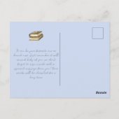 Eenvoudig minimalistisch Beau Blue Book voor Baby Briefkaart (Achterkant)