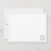 Eenvoudig minimalistisch bedrijf Logo-merk Notitiekaartje (Achterkant)