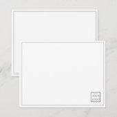 Eenvoudig minimalistisch bedrijf Logo-merk Notitiekaartje (Voorkant / Achterkant)