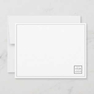 Eenvoudig minimalistisch bedrijf Logo-merk Notitiekaartje