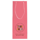 Eenvoudig Minimalistisch Bedrijfslogo Aangepast Wijn Cadeautas (Achterkant)