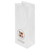 Eenvoudig Minimalistisch Bedrijfslogo Zakelijk Aan Wijn Cadeautas (Achterkant Gekanteld)