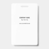 Eenvoudig minimalistisch bedrijfspersoneel ID Badge (Achterkant)