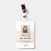 Eenvoudig minimalistisch bedrijfspersoneel ID Badge (Voorzijde met clip)