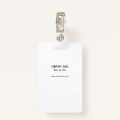 Eenvoudig minimalistisch bedrijfspersoneel ID Badge (Achterkant met clip)