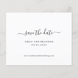 Eenvoudig minimalistisch begrotingshuwelijk bespaa