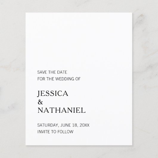 Eenvoudig minimalistisch begrotingshuwelijk bespaa (Voorkant)