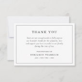 Eenvoudig minimalistisch Bereavement Sympathie Fun Bedankkaart (Voorkant)