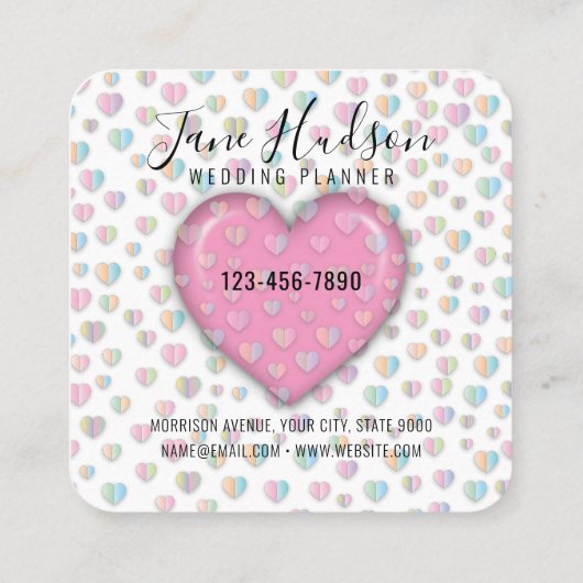 Eenvoudig, minimalistisch bewerkbaar Visitekaartje (Achterkant)