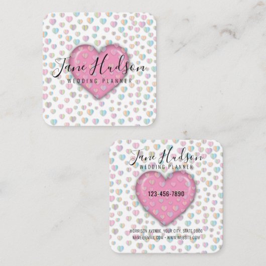 Eenvoudig, minimalistisch bewerkbaar Visitekaartje (Voorkant / Achterkant)