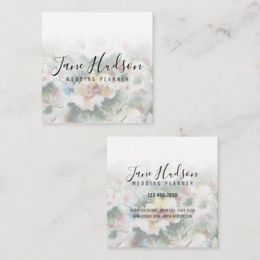 Eenvoudig, minimalistisch bewerkbaar Visitekaartje (Voorkant / Achterkant)