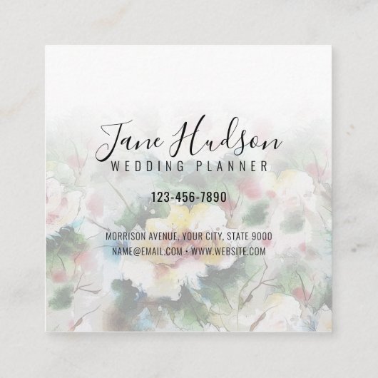 Eenvoudig, minimalistisch bewerkbaar Visitekaartje (Achterkant)