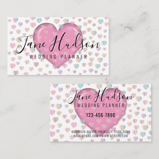 Eenvoudig, minimalistisch bewerkbaar Visitekaartje (Voorkant / Achterkant)