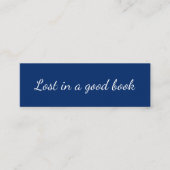 Eenvoudig minimalistisch blauw Bladwijzer Mini Visitekaartje (Voorkant)