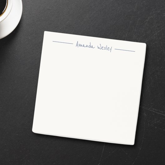 Eenvoudig Minimalistisch Blauw Monogram Volledige  Post-it® Notes