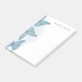 Eenvoudig minimalistisch blauw Natuur blauw butter Post-it® Notes (Schuin)